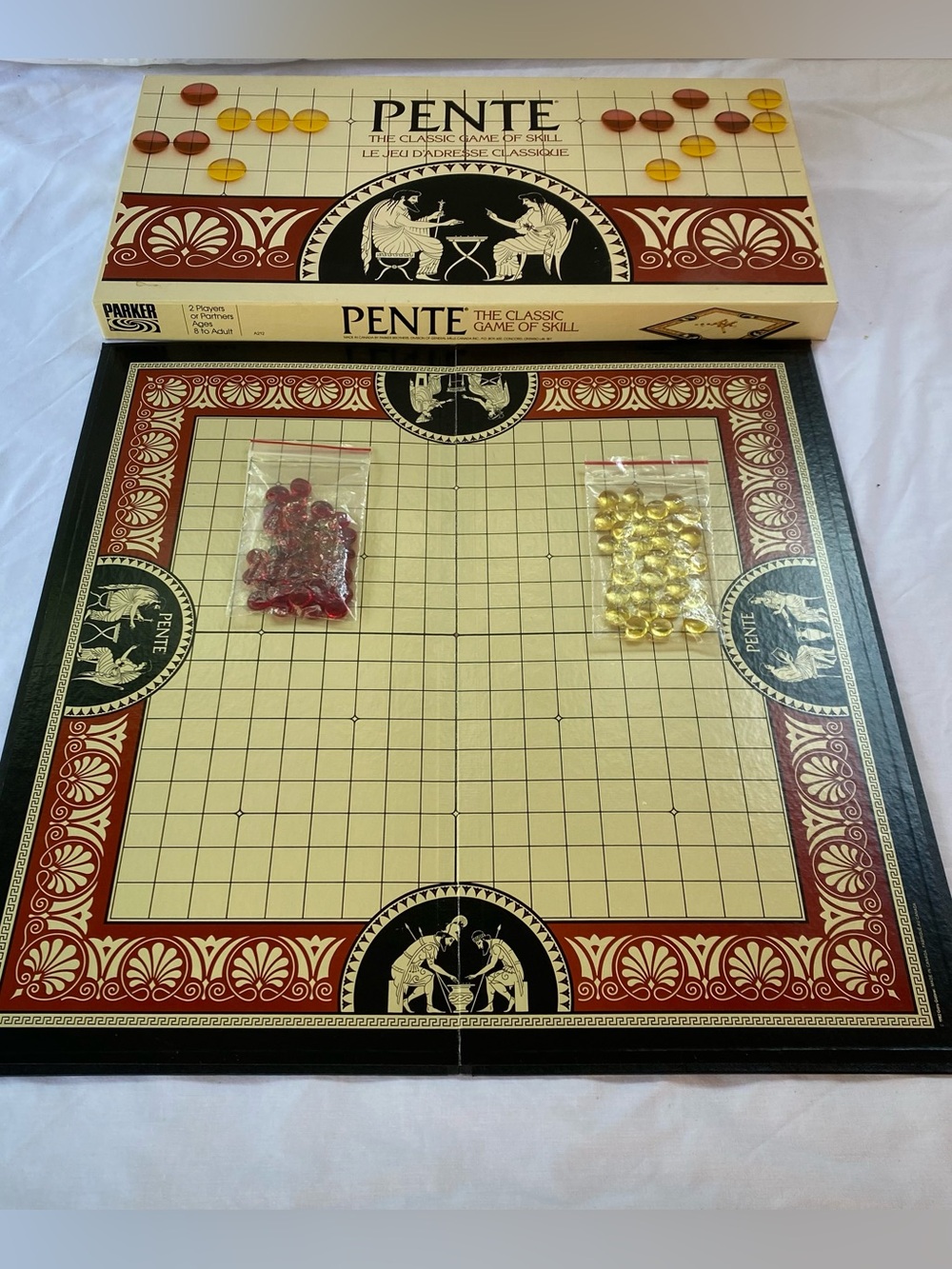 Vintage Parker Brothers Pente Board Game Complete 1970s Strategy Game
